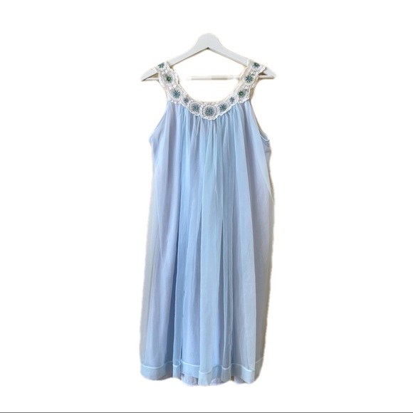Vintage Other - Vintage Lace & Embroidery Babydoll Nightgown